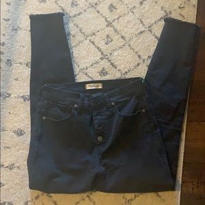 madewell 10 inch high rise skinny black